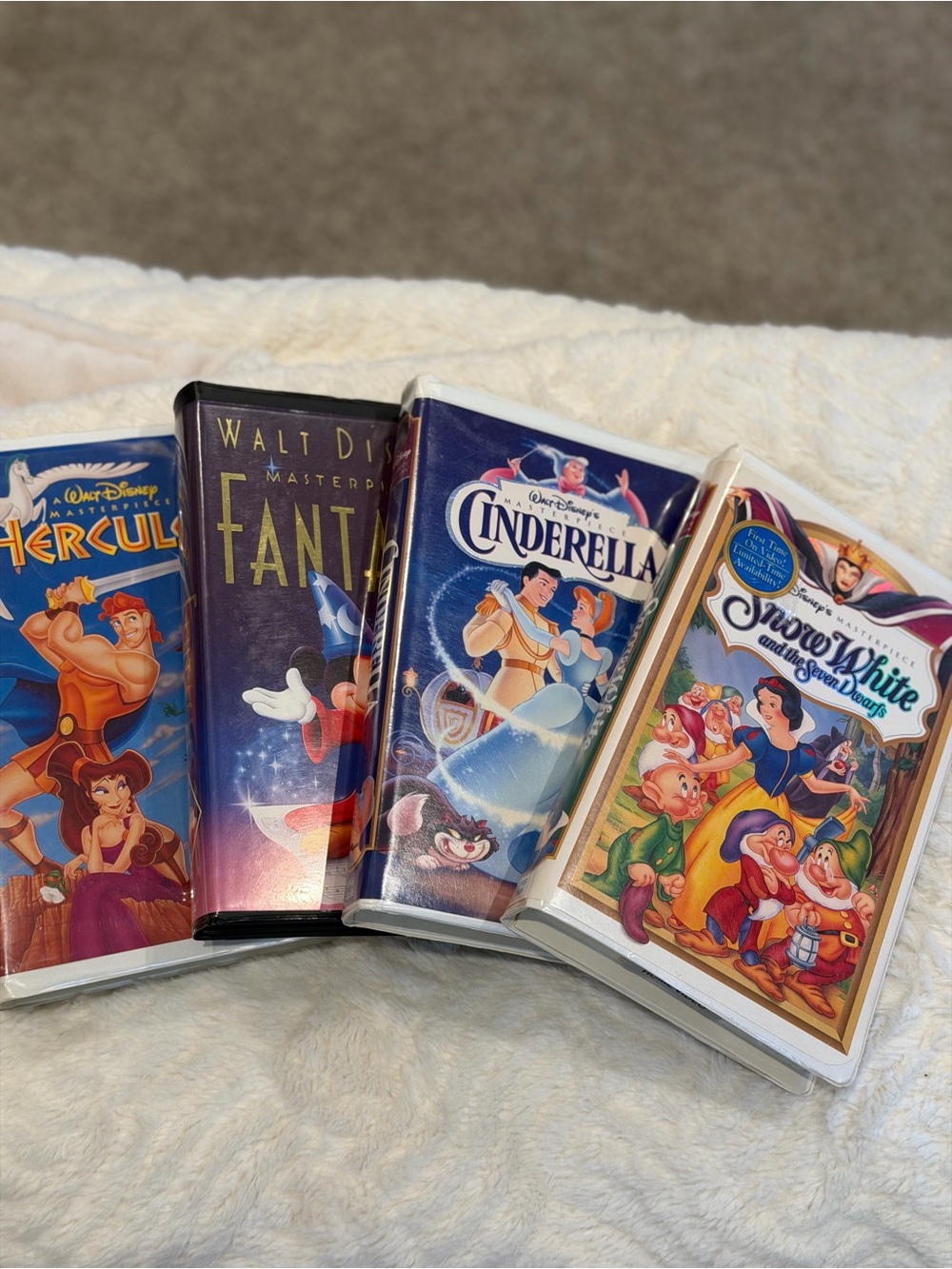 Lot of 4 Walt Disney VHS Movies. Masterpiece classic movies.